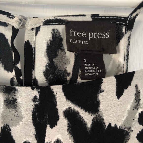 NWOT Free Press Small Hi Lo black and White Sundress - Picture 3 of 4